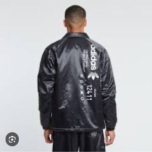 Alexander Wang X Adidas Coach Jacket Satin Size XS Black  Designer EUC Stadium